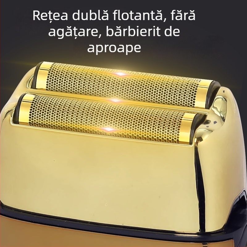 Mașină de ras electrică cu cap dublu reciproc, afișaj LED, funcție de spălare a întregului corp, baterie încorporată 1200–2000 mAh, autonomie 60+ minute