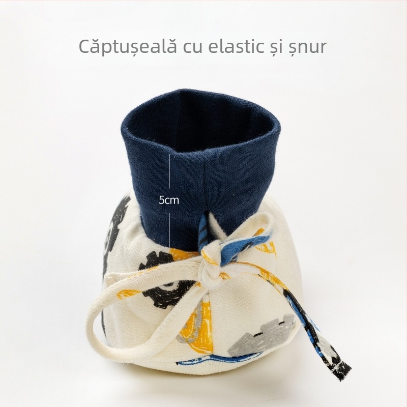 Pantofi pentru bebeluși din bumbac natural, iarna 2022, stil desen animat, marca Muslintree/Cotton Tree; potriviți pentru sugari și copii 1–3 ani