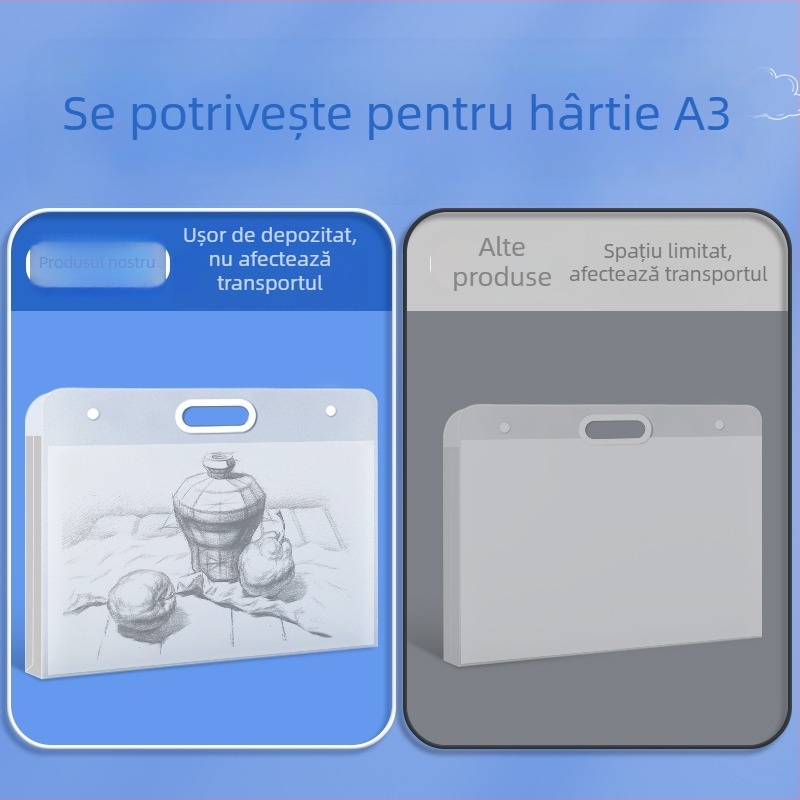 Folder portofoliu de artă, Olga 2355, plastic, grosime 1.1 mm