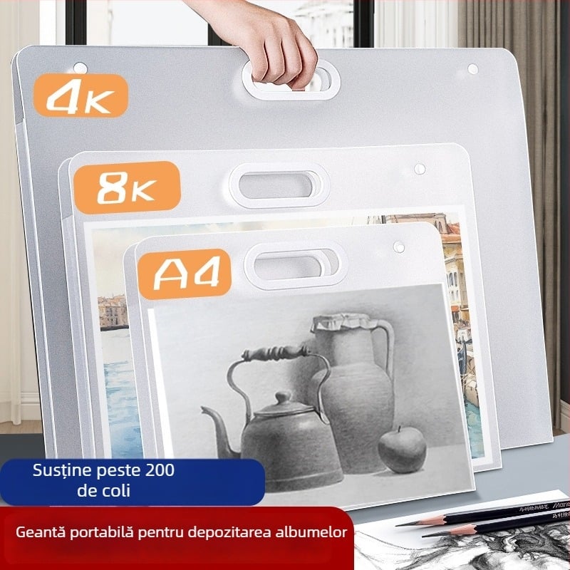 Casetă pentru desene, material PP, 1 pagină, grosime standard