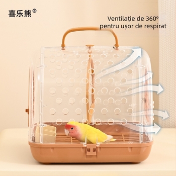 Cușcă portabilă pentru ieșiri cu papagal și geantă de transport pentru păsări, Brand Happy Parrot, Material: Altele, Origine: Shandong, Fără import