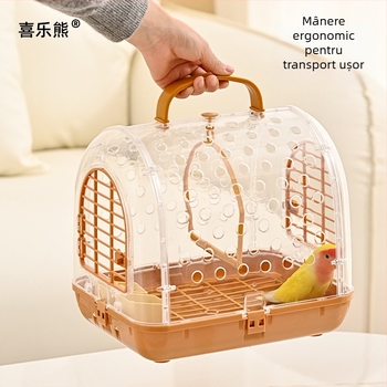 Cușcă portabilă pentru ieșiri cu papagal și geantă de transport pentru păsări, Brand Happy Parrot, Material: Altele, Origine: Shandong, Fără import