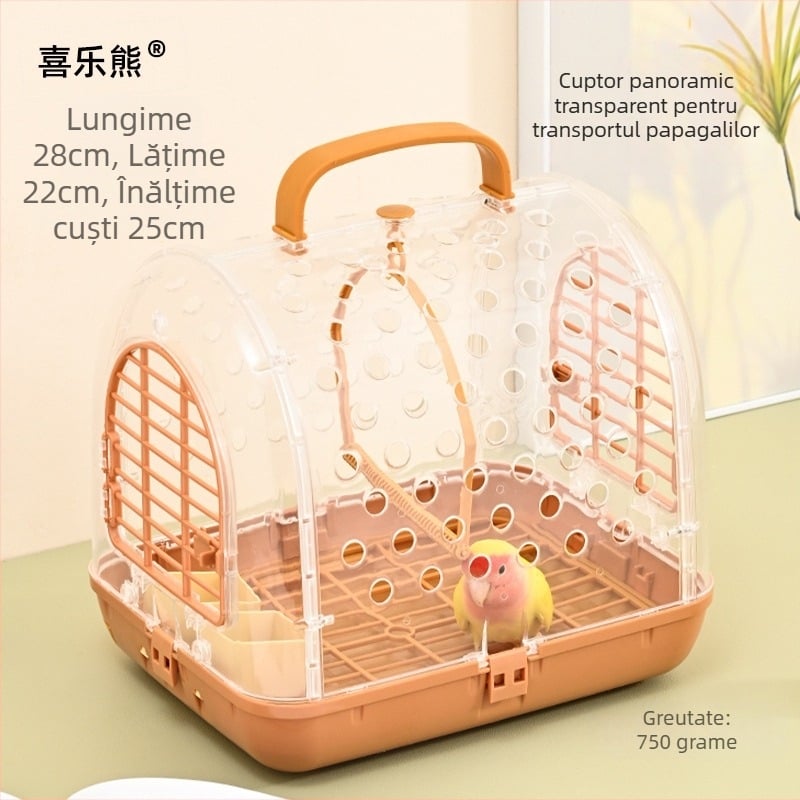 Cușcă portabilă pentru ieșiri cu papagal și geantă de transport pentru păsări, Brand Happy Parrot, Material: Altele, Origine: Shandong, Fără import