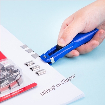 Deli 8592 clip metal pentru bilete, pachet de 50 buc.