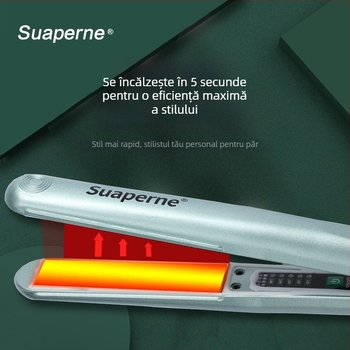 Îndreptător de păr F3 cu afișaj digital al temperaturii, încălzire la temperatură constantă, placă de încălzire 21–30 mm, aliaj ecologic