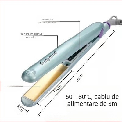 Îndreptător de păr F3 cu afișaj digital al temperaturii, încălzire la temperatură constantă, placă de încălzire 21–30 mm, aliaj ecologic