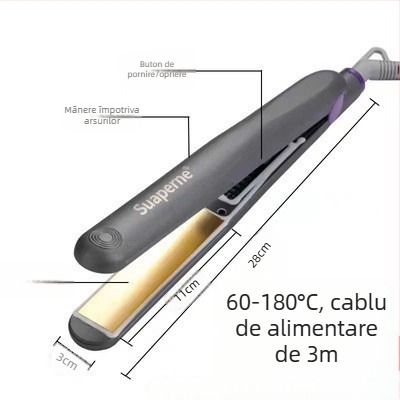 Îndreptător de păr F3 cu afișaj digital al temperaturii, încălzire la temperatură constantă, placă de încălzire 21–30 mm, aliaj ecologic