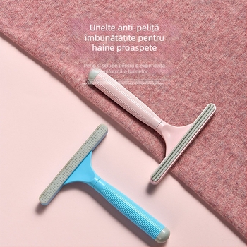 Îndepărtător de păr pentru animale de companie (cu două fețe, manual, pieptene curbat, ABS+TPR) pentru pisici cu blană lungă