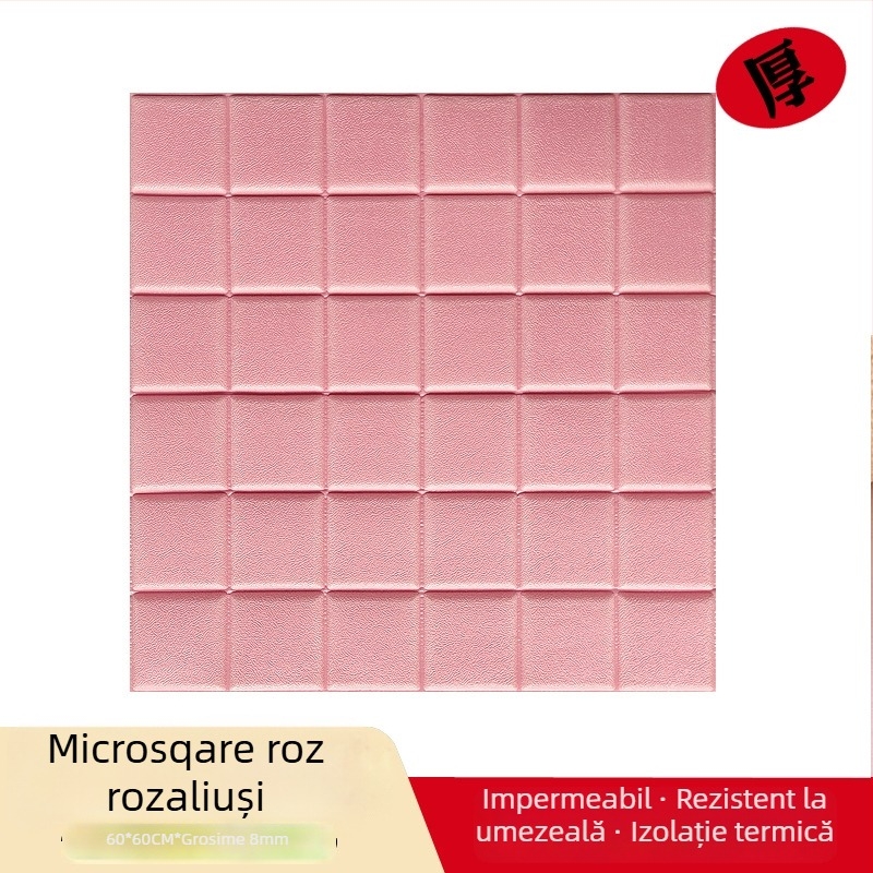 Sticker decorativ 3D cu model de cărămidă din spumă XPE; impermeabil, rezistent la umiditate, izolație termică, rezistent la ulei, autoadeziv pentru living, dormitor sau birou