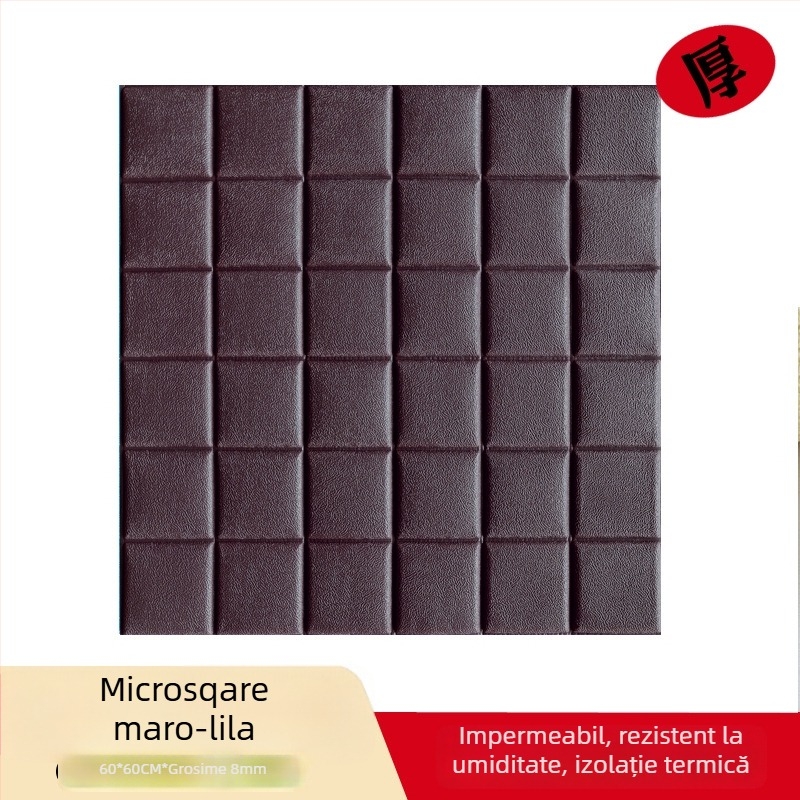 Sticker decorativ 3D cu model de cărămidă din spumă XPE; impermeabil, rezistent la umiditate, izolație termică, rezistent la ulei, autoadeziv pentru living, dormitor sau birou