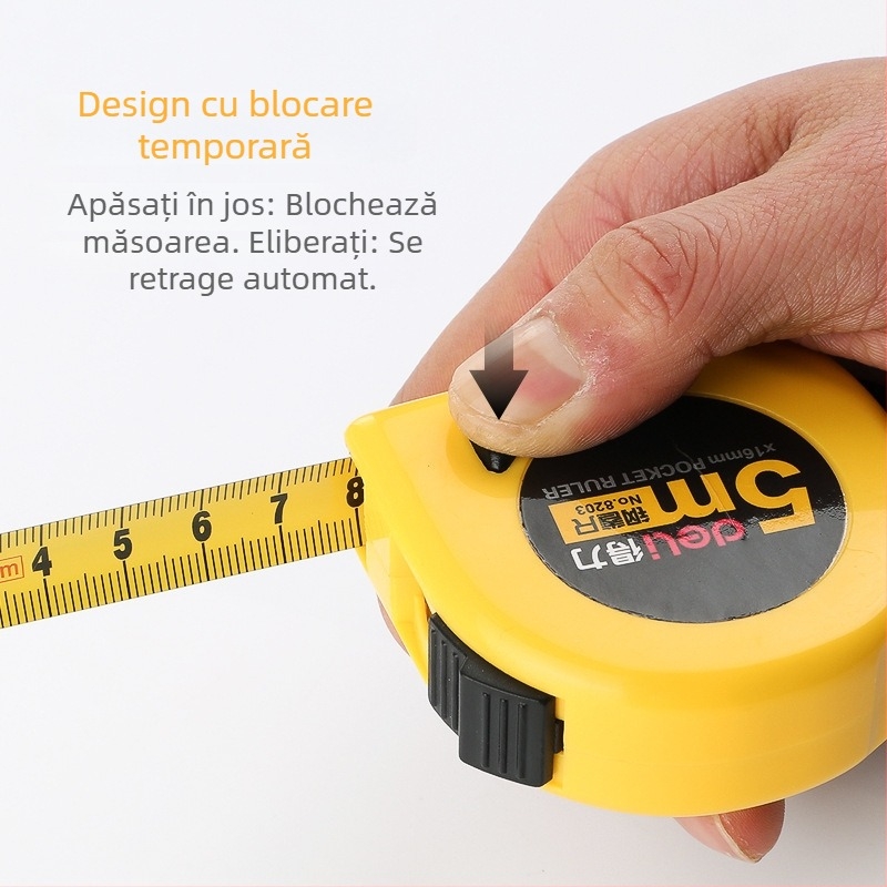 Deli 8203 Bandă metrică retractabilă din plastic