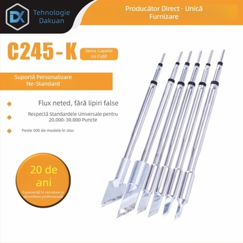 Cap de lipire C245 cu nucleu de incalzire integrat, varf de cupru pur, seria K Blade - KU, KF, K8, accesoriu pentru stație de lipire