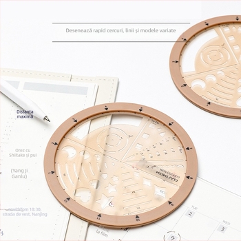 Rigla rotativă de șabloane cu accesorii de înlocuire pentru planificatoare - Brand: KOKUYO/Guoyu, Model: WCN-CDTAS13, Material: Plastic, Categoria produsului: cm/feet, Lansare pe piață: 2021-10-25.