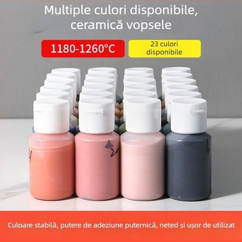 Pigmenți ceramici pentru subglazură, concentrați, îmbuteliați, capacitate 50, pentru glazură la temperatură medie