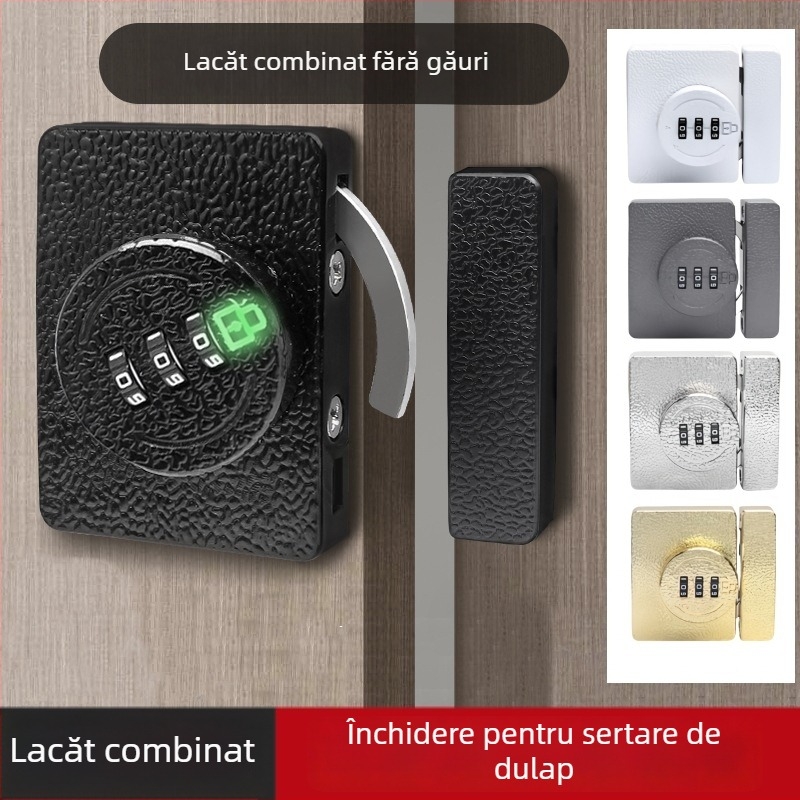 Încuietoare pentru dulap fără găuri, 83-11 combinație, aliaj zinc, Jiadicheng, pentru uși și sertare ale dulapului