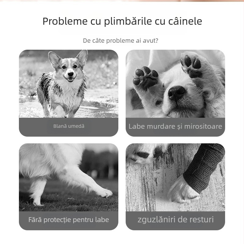 Șosete pentru animale de companie – câini, acoperitoare pentru labe, antiderapante pentru interior și exterior, tricotate cu warp knitting, țesătură jacquard, poliester