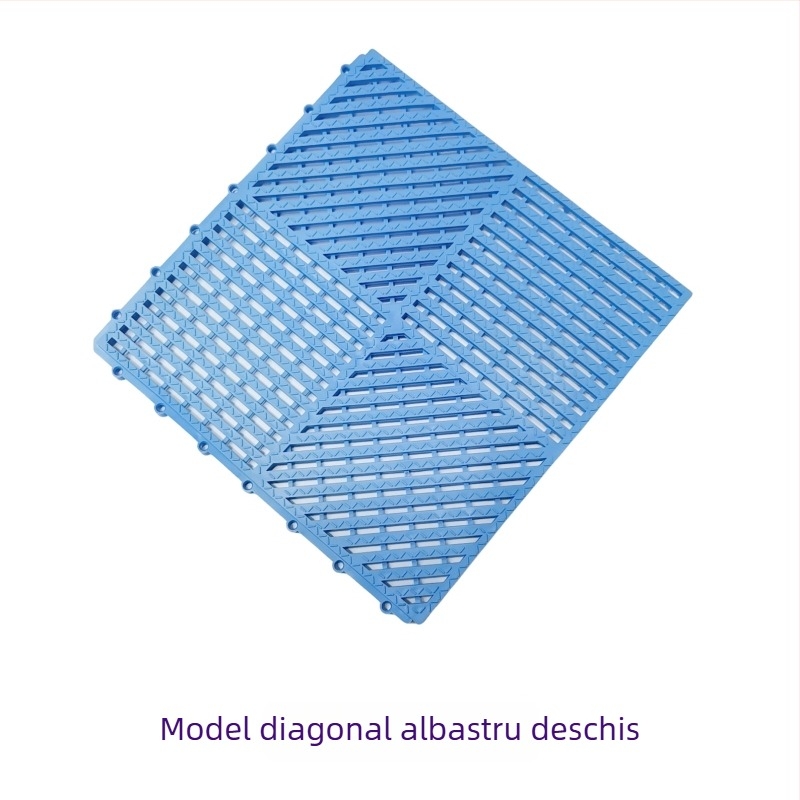 Covoraș antiderapant pentru baie și duș - PVC, pătrat, culoare solidă, lavabil