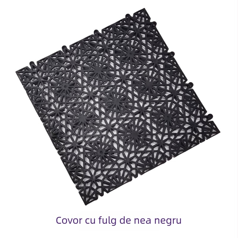 Covoraș antiderapant pentru baie și duș - PVC, pătrat, culoare solidă, lavabil