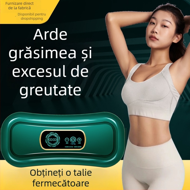 Masaj abdominal cu vibrații și compresie caldă, alimentare USB, control mecanic, a doua treaptă, până la 4 capete de masaj