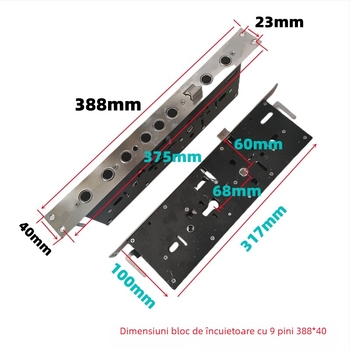 Overlord Lock Body încuietoare cu mâner din oțel inoxidabil pentru uși anti-furt, stil modern minimalist