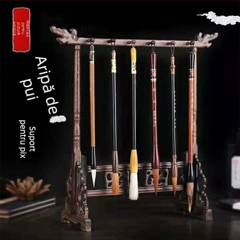 Cuier pentru pix din lemn masiv cu cap de dragon, Configurații pini: 8/16, 7/14, 6/12, 4/8 (Model JCM-8)