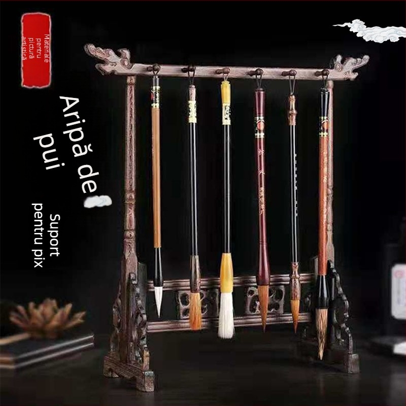 Cuier pentru pix din lemn masiv cu cap de dragon, Configurații pini: 8/16, 7/14, 6/12, 4/8 (Model JCM-8)