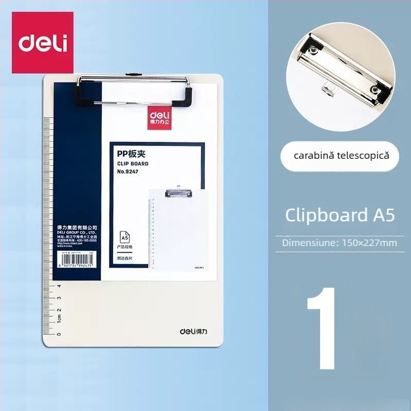 Clipboard pentru documente, material PP, model 9248, fără logo, fără personalizare