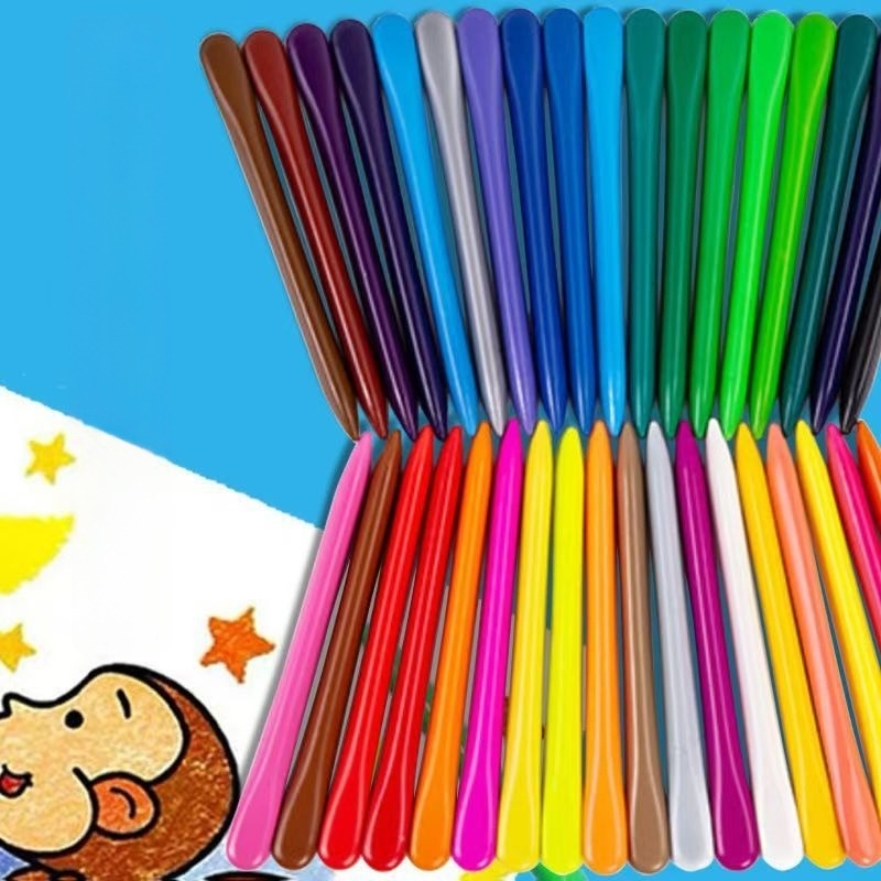 Chuangpinge set creioane triunghiulare din plastic pentru desen, carcasă din plastic, 5 g/buc