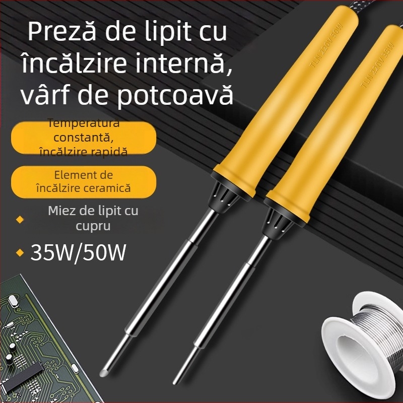 Fier de lipit cu încălzire internă, vârfuri horseshoe și flat, 35W/50W, 220V