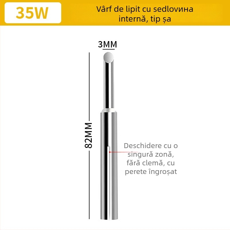 Fier de lipit cu încălzire internă, vârfuri horseshoe și flat, 35W/50W, 220V