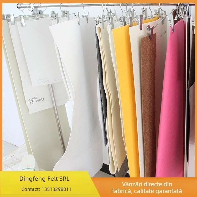 Textil netezi prin ace Peak Felt — fibră chimică din lână; gramaj 0,5–80 g/m²; origine Nangong; aplicații: căptușeală pentru jachete, covoraș antiderapant, haine casual și de lucru