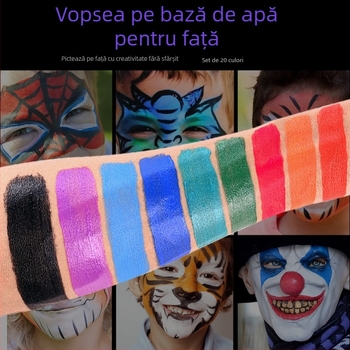 Set de pictură corp și față, 350 g, ambalaj cutie color, scop: pictură pe corp, import: Nu