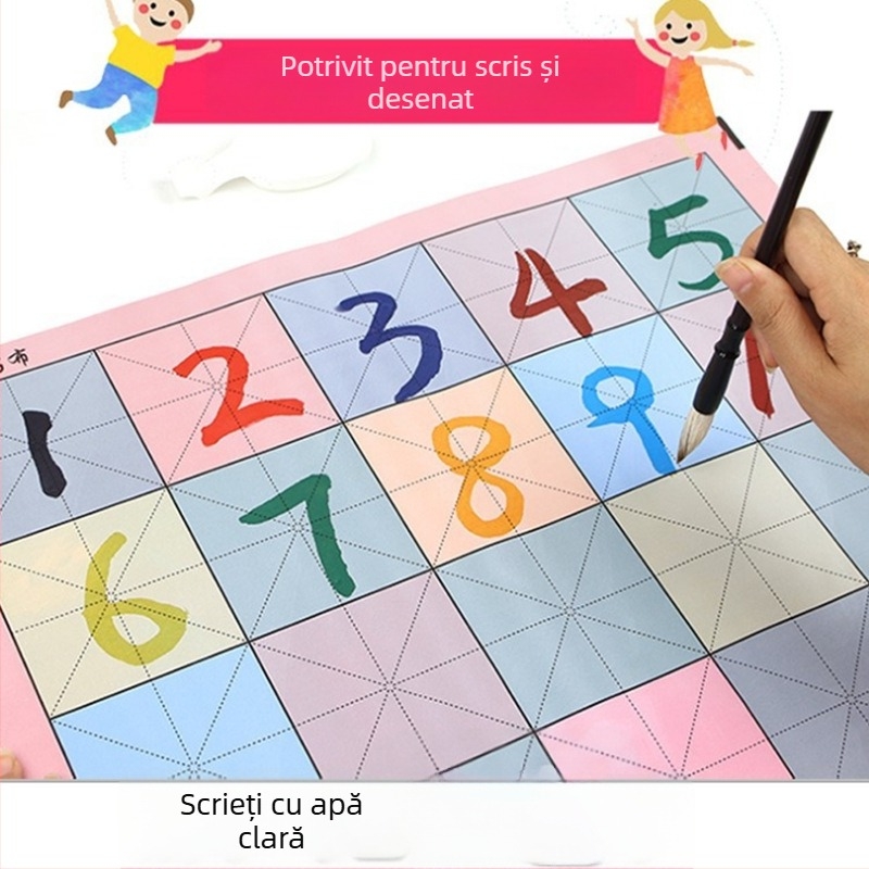 Set pentru scriere cu apă pe pânză pentru începători – flanel, pătrat, Seria Waterwrite Cloth