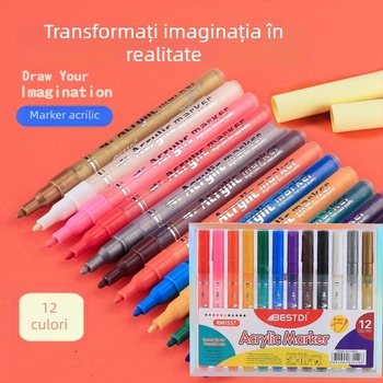 Punctuation Marker acrilic pentru piatră și ceramică – pe bază de apă, marker de evidențiere și marker de acuarelă