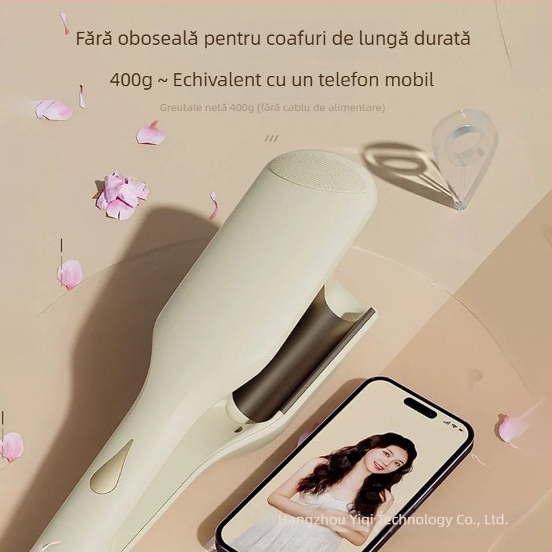 Ondulator de păr cu undă mare de 36 mm, stil franțuzesc, acoperire ceramică, 220 V, 70 W, controlul temperaturii în 10 trepte