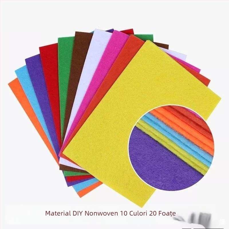 Material textil nețesut colorat, imprimat, pachet de 10 coli