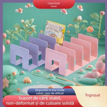 Suport pentru cărți de birou, cu capacitate mare, din plastic, model Zq-1, greutate netă 150 g