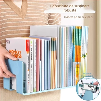 Suport pentru cărți de birou, cu capacitate mare, din plastic, model Zq-1, greutate netă 150 g