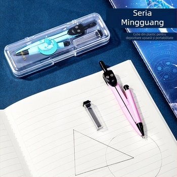 Set metalic de compas 72154 de la Deli, pentru elevi, ambalat în cutie