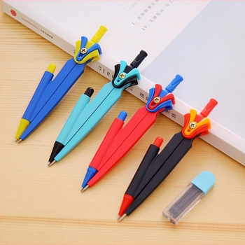 Set de compas pentru desen, construcție metalică, Xu Feng 8038, design cu animale de desene animate