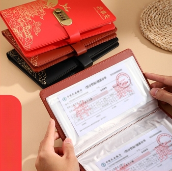 Chengjin PU suport pentru chitanțe de depozitare — Cartea de cont și depozitarea chitanțelor, imprimare logo, personalizare disponibilă