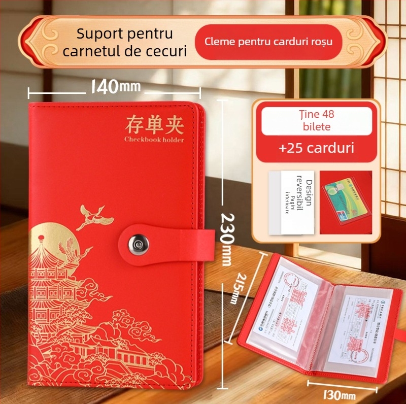 Chengjin PU suport pentru chitanțe de depozitare — Cartea de cont și depozitarea chitanțelor, imprimare logo, personalizare disponibilă