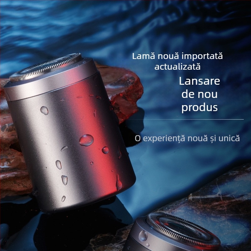 KS-Mini8 aparat de ras electric, cap rotativ, rezistent la apă, autonomie baterie de 2 ore, compact pentru călătorii