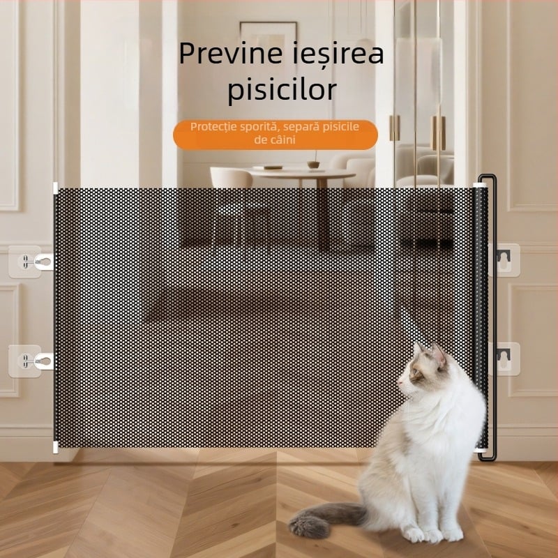 Jun Chang PVC Gardă extensibilă pentru animale L3939 — barieră anti-evadare pentru pisici, ușă de intrare ieșire
