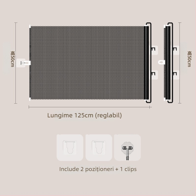 Jun Chang PVC Gardă extensibilă pentru animale L3939 — barieră anti-evadare pentru pisici, ușă de intrare ieșire