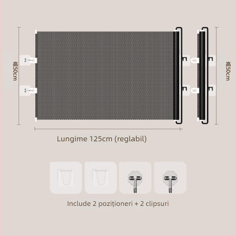 Jun Chang PVC Gardă extensibilă pentru animale L3939 — barieră anti-evadare pentru pisici, ușă de intrare ieșire