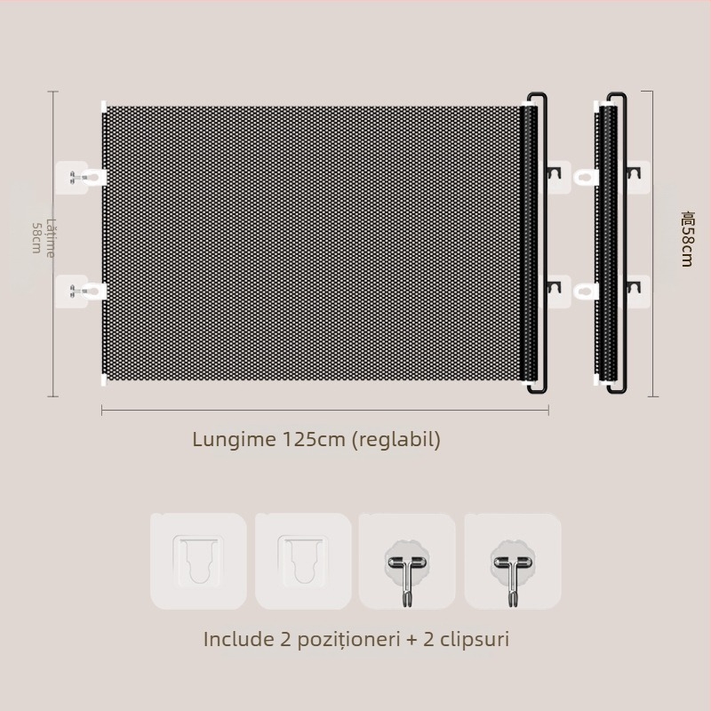 Jun Chang PVC Gardă extensibilă pentru animale L3939 — barieră anti-evadare pentru pisici, ușă de intrare ieșire