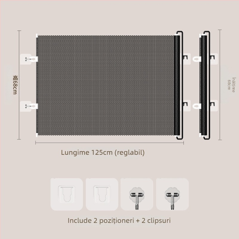 Jun Chang PVC Gardă extensibilă pentru animale L3939 — barieră anti-evadare pentru pisici, ușă de intrare ieșire