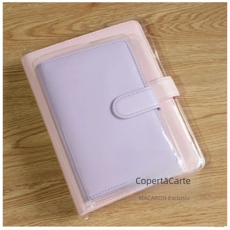 Feifan husă de protecție din PVC transparentă pentru carte, cu 6 găuri pentru foi