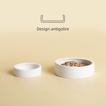 Vas ceramic pentru hrana șopârlelor, cu design anti-evadare, formă rotundă cu margine înaltă, origine Chaozhou Guangdong